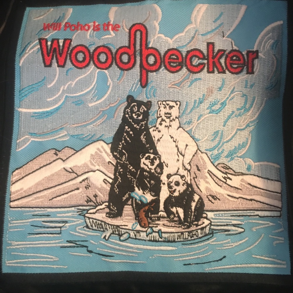 WOODPECKER WOODY BOMBER JACKET - ALL WET BLACK New - Picture 8 of 16